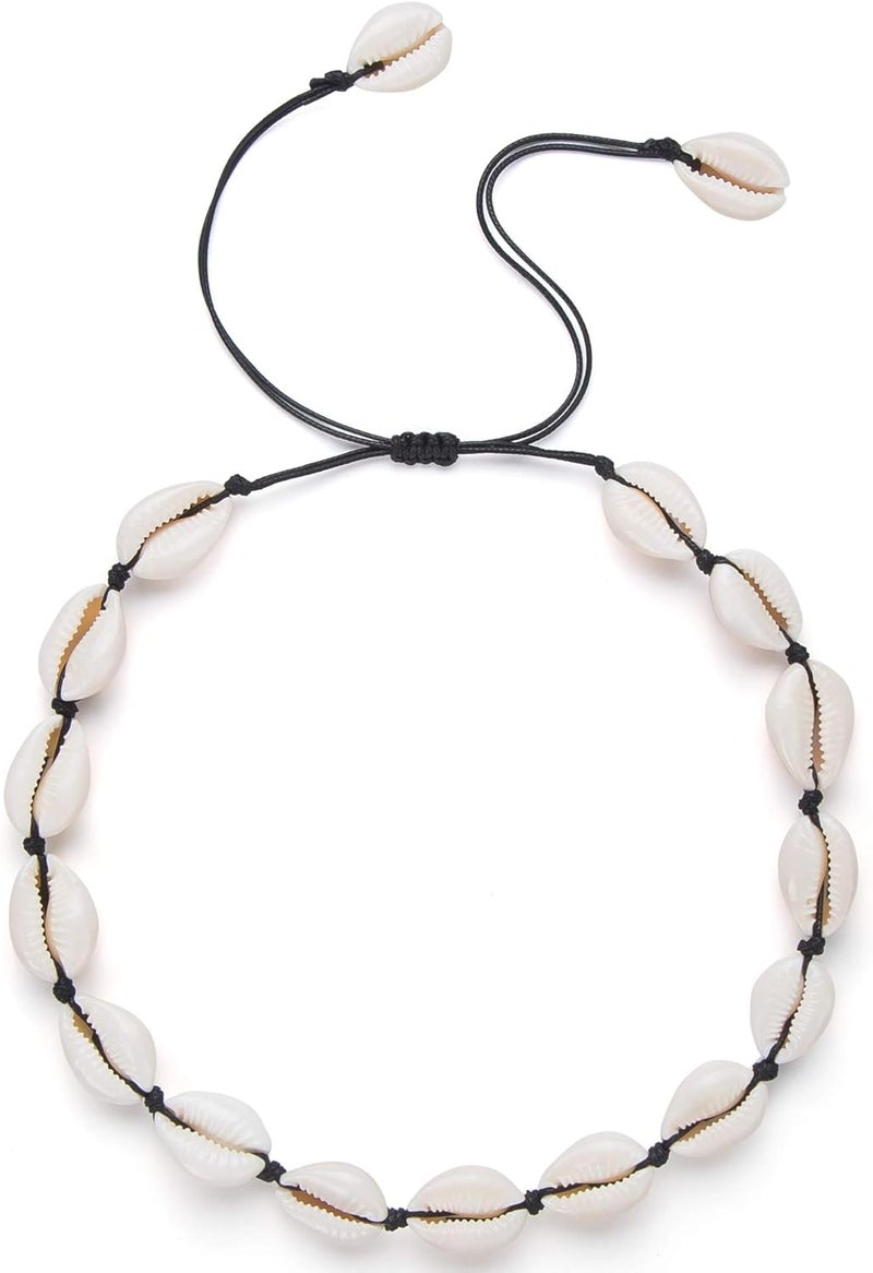 Nackiy Handmade Sea Shell Necklace for Women Summer Adjustable Natural Shell Collar Necklace - Image 1